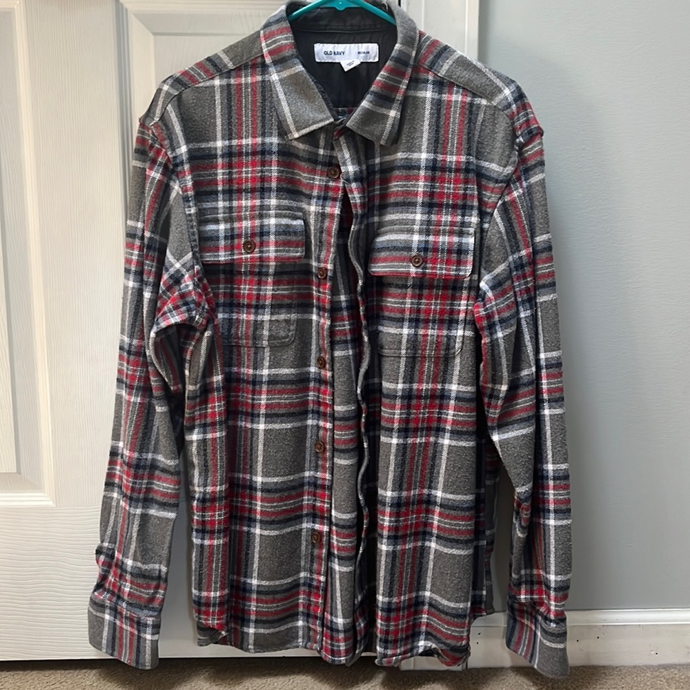 Plaid Flannel, thicker size Large
